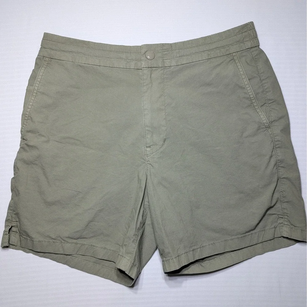 Madewell‎ Women Pull-On Shorts Cotton Blend 29 Sage Green Elastic Back Inseam 5